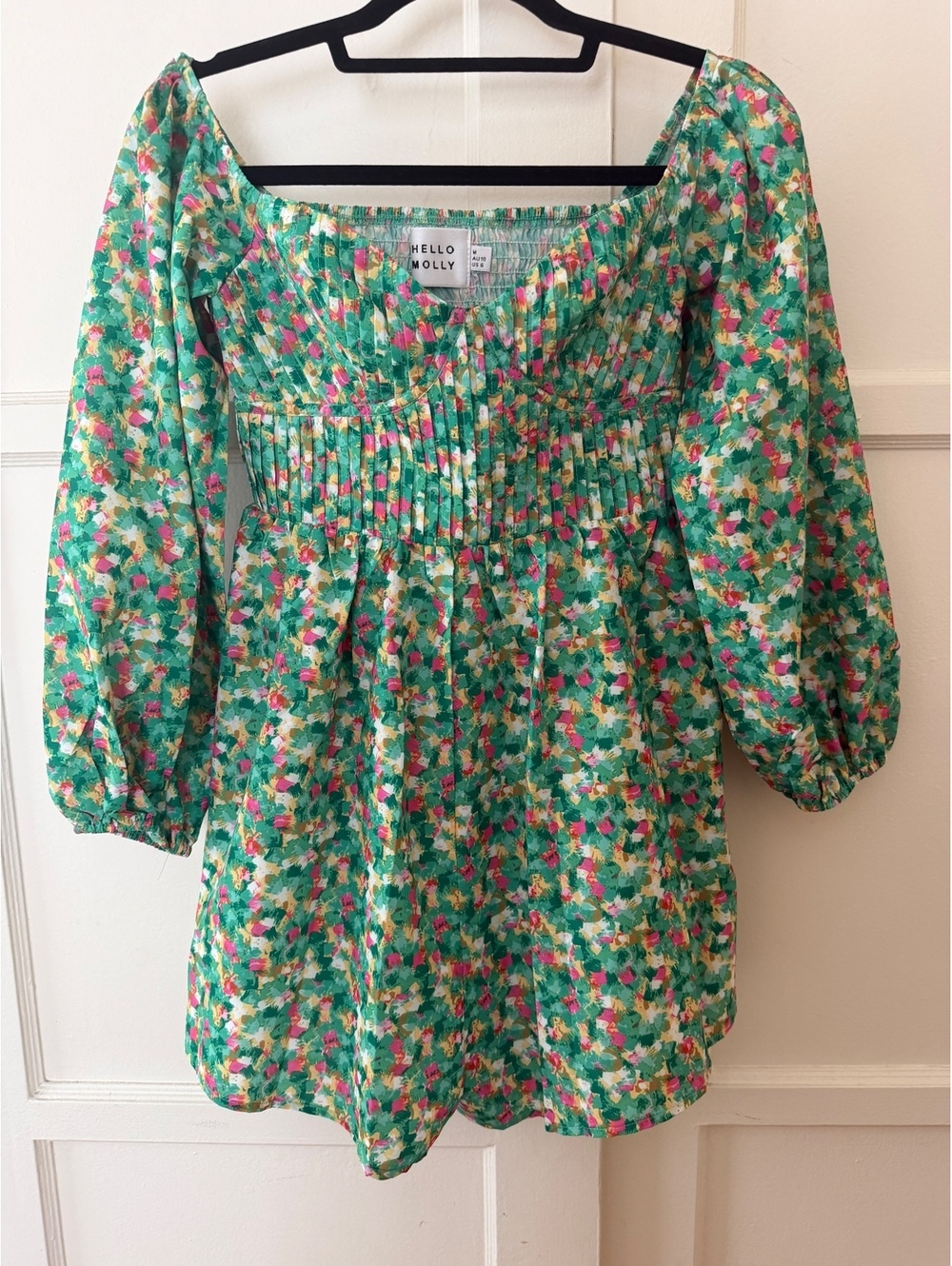 Hello Molly Identify Me Green Floral Romper, Size M/US 6